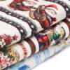 Tecido Patchwork Digital Fabricart Natal Barrados 0,58x1,50mts