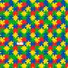 Tecido Patchwork Peripan 9050-V347 Quebra-Cabeça Autismo 0,48x1,50mts