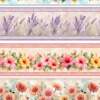Tecido Patchwork Peripan 9050-V498 Barrado Flores 0,58x1,50mts