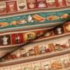 Tecido Patchwork Peripan 9050-V528 Barrado Café 0,58x1,50mts
